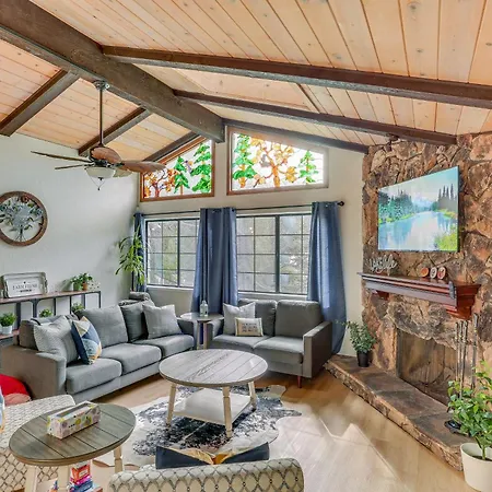 Crestline Home With Private Hot Tub Steps To Lake! Exterior photo